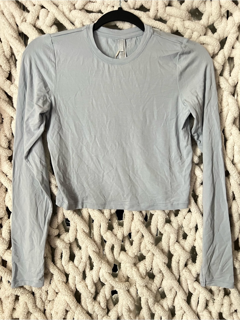 SKIMS SLEEP SUPER CROP LONG SLEEVE NWT - ZEN BLUE